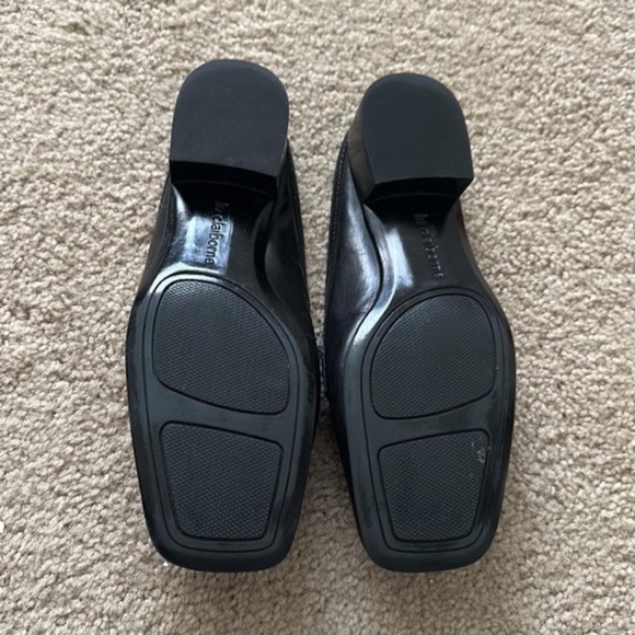 Like NEW! Liz Claiborne Leather Upper Black Slip On Loafers Mule Clogs - Size 8 - Picture 2 of 2